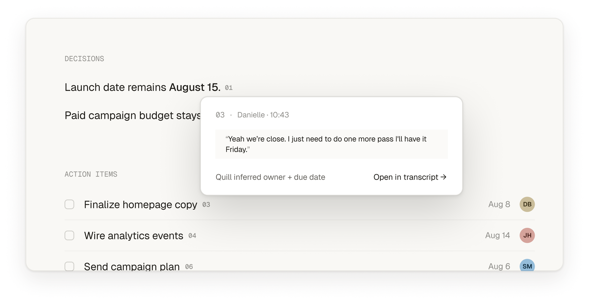 Quill source attribution