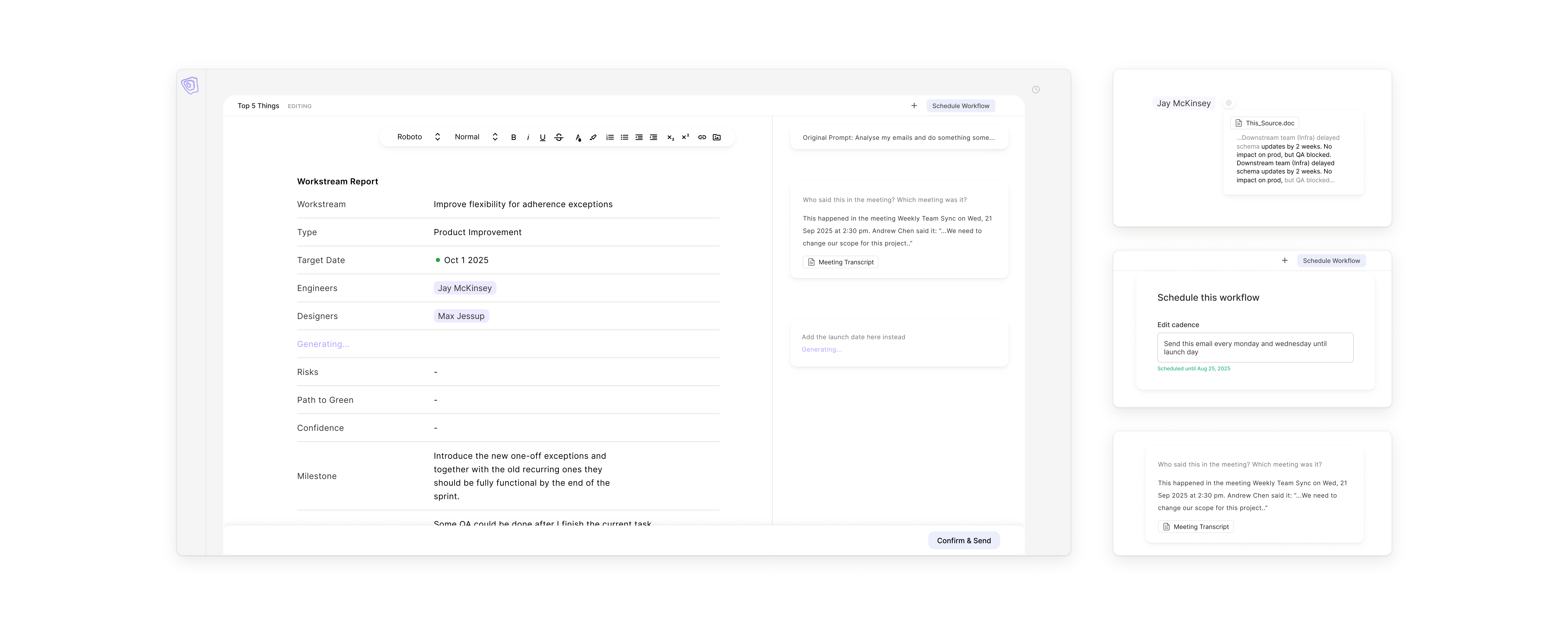 Serro dashboard